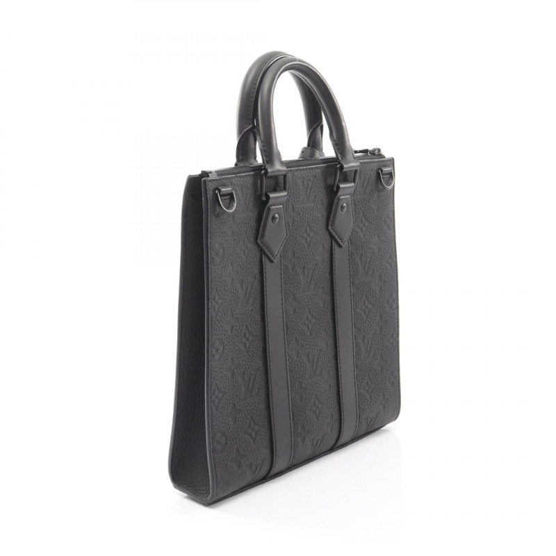 路易威登 Sac Plat 斜背手提包 M21884 Monogram Taurillon 皮革-1