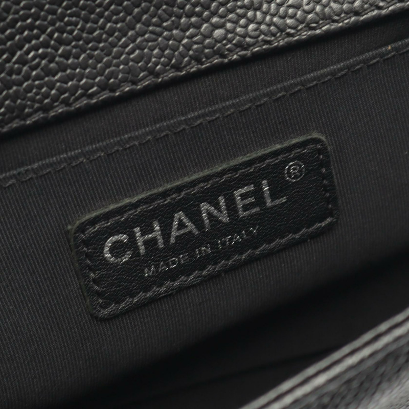 香奈兒 Boy Chanel 單肩包 A67086 黑色粒面小牛皮 二手 女士 CC-3