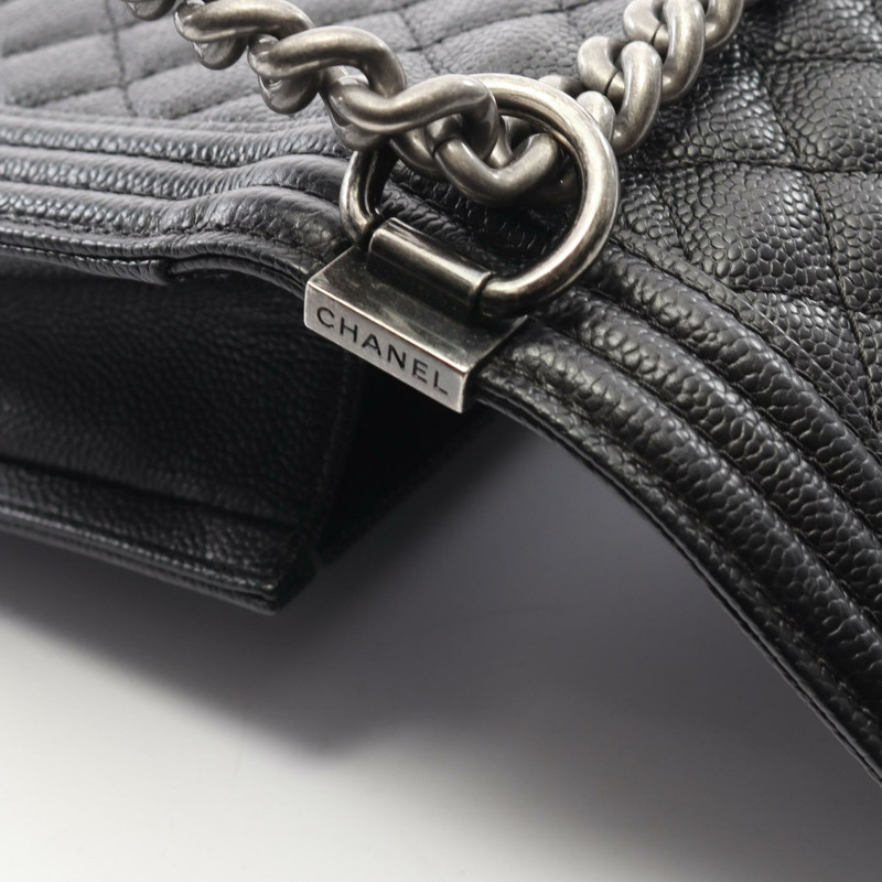 香奈兒 Boy Chanel 單肩包 A67086 黑色粒面小牛皮 二手 女士 CC-7