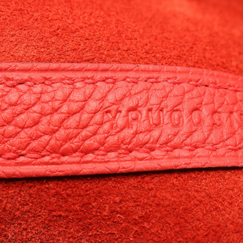 愛馬仕 Picotin Lock PM 托特包，Clemence 皮革，紅色，Rouge coeur SHW，二手-4