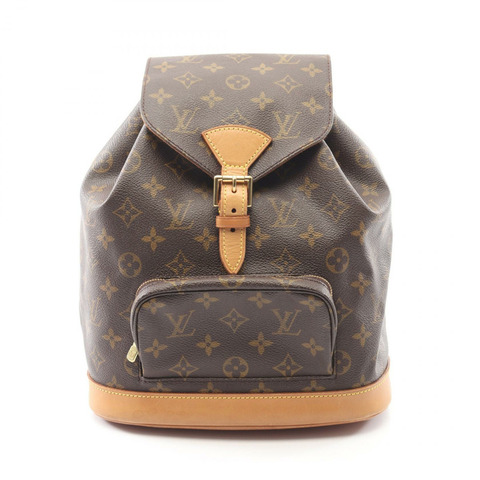 路易威登 Montsouris MM 雙肩包 M51136 Monogram 帆布 棕色 二手