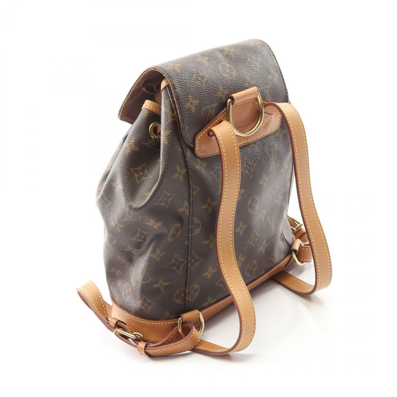路易威登 Montsouris MM 雙肩包 M51136 Monogram 帆布 棕色 二手-1