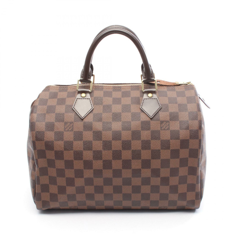 路易威登 Speedy 30 手提包 N41531 Damier Ebene 帆布皮革棕色二手 LV-0