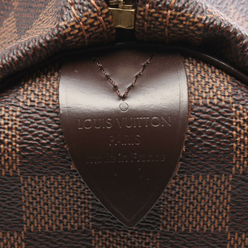 路易威登 Speedy 30 手提包 N41531 Damier Ebene 帆布皮革棕色二手 LV-3