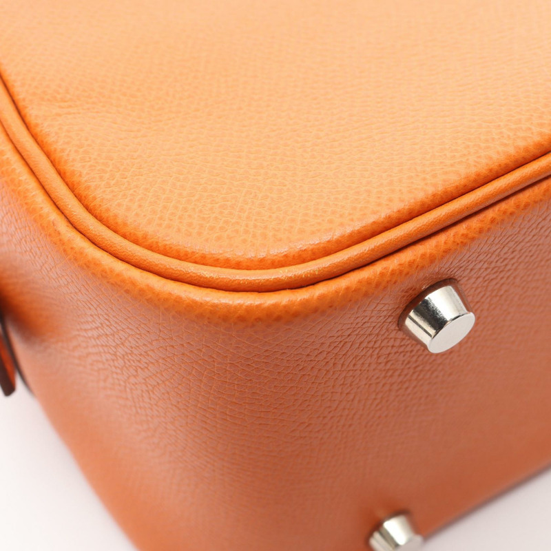 愛馬仕 Plume 28 手提包，H Epsom 皮革，橙色 SHW，二手女士-5