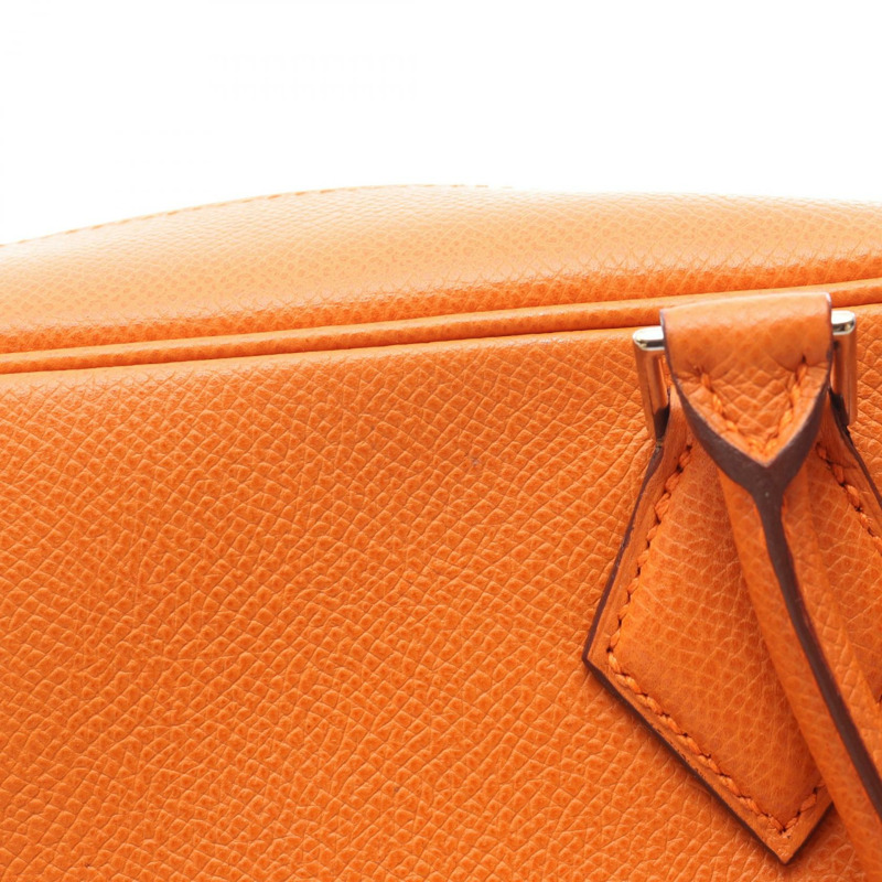 愛馬仕 Plume 28 手提包，H Epsom 皮革，橙色 SHW，二手女士-6
