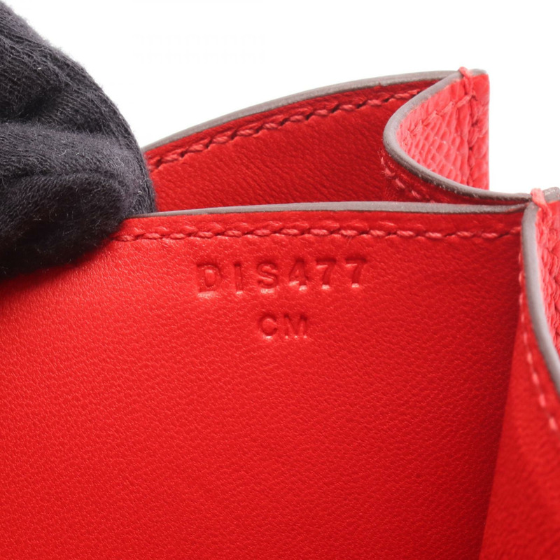 愛馬仕 Constance 3 24 肩背包 D Epsom 皮革 Rouge tomate SHW 二手-4