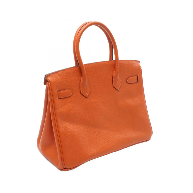愛馬仕 Birkin 30 手提包,Q 款 Epsom 皮革,橙色,金色五金,二手女款-1