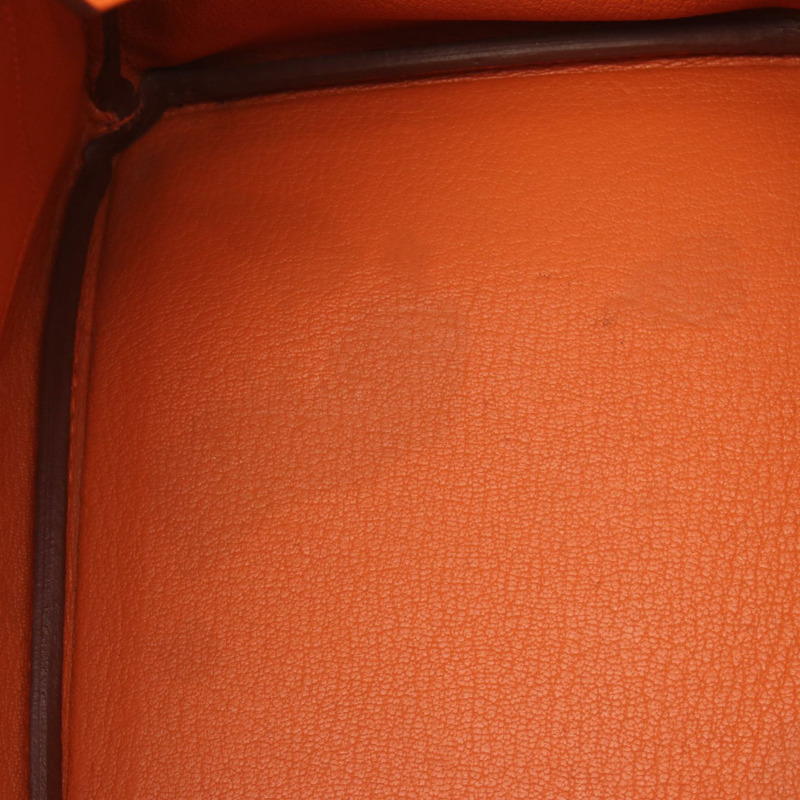 愛馬仕 Birkin 30 手提包,Q 款 Epsom 皮革,橙色,金色五金,二手女款-6