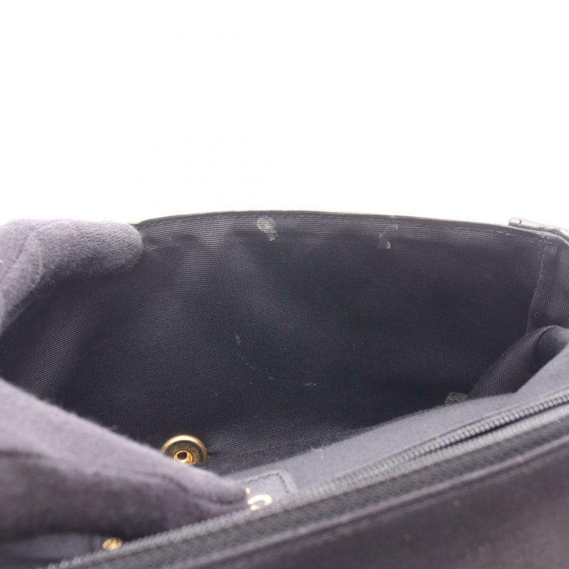 香奈兒 (CHANEL) Matelasse 羊皮單肩包，黑色/米色，二手，女士，金色五金-5