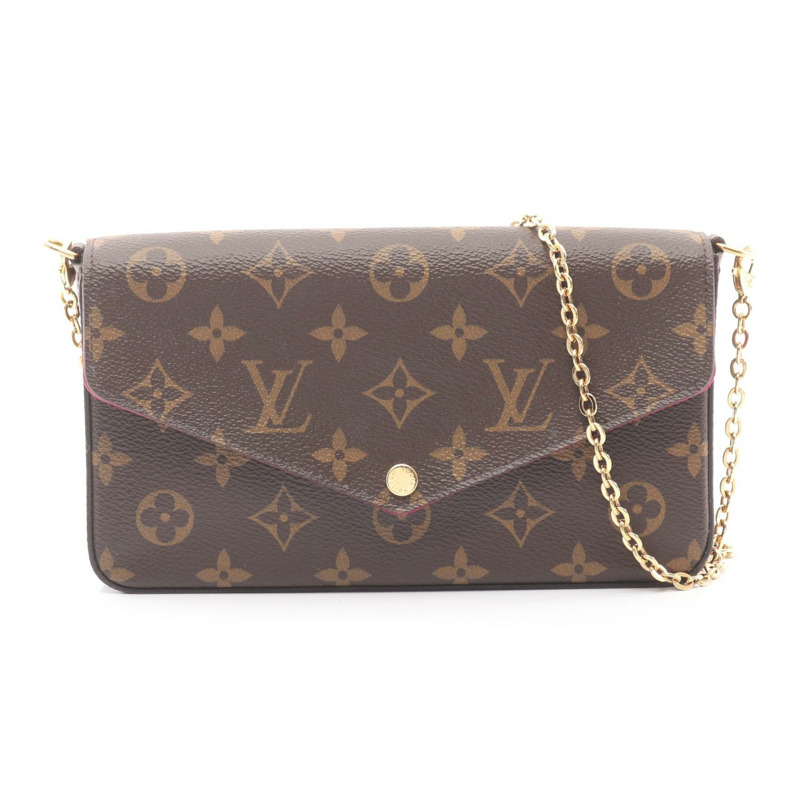 路易威登 Pochette Felicie 鏈條肩背斜背包 M61276 Monogram 二手-0