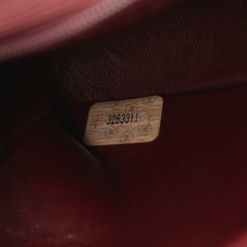 香奈兒迷你絎縫鏈條斜挎包，羊皮材質，黑色，二手，金色五金-4