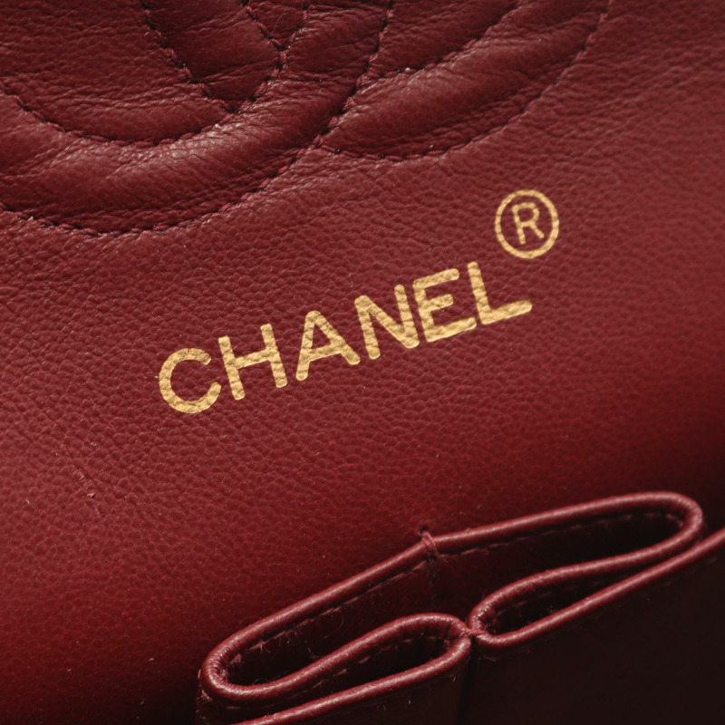 香奈兒 (CHANEL) Matelasse W 翻蓋鏈條單肩背包，羊皮材質，黑色，二手，金色五金-3