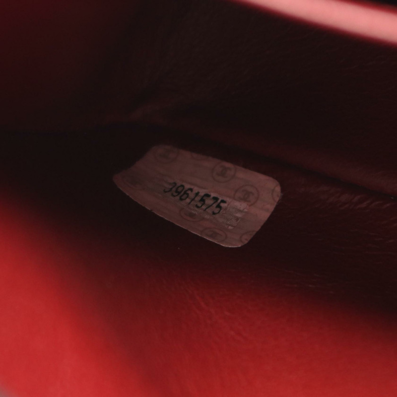 香奈兒 (CHANEL) Matelasse W 翻蓋鏈條單肩背包，羊皮材質，黑色，二手，金色五金-4