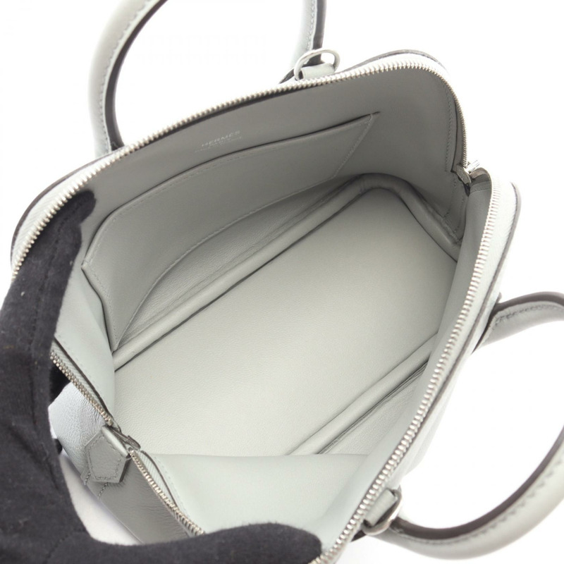 愛馬仕 Bolide 1923 迷你斜背包 W 075180CK Evercolor 藍色冰川色 SHW-2