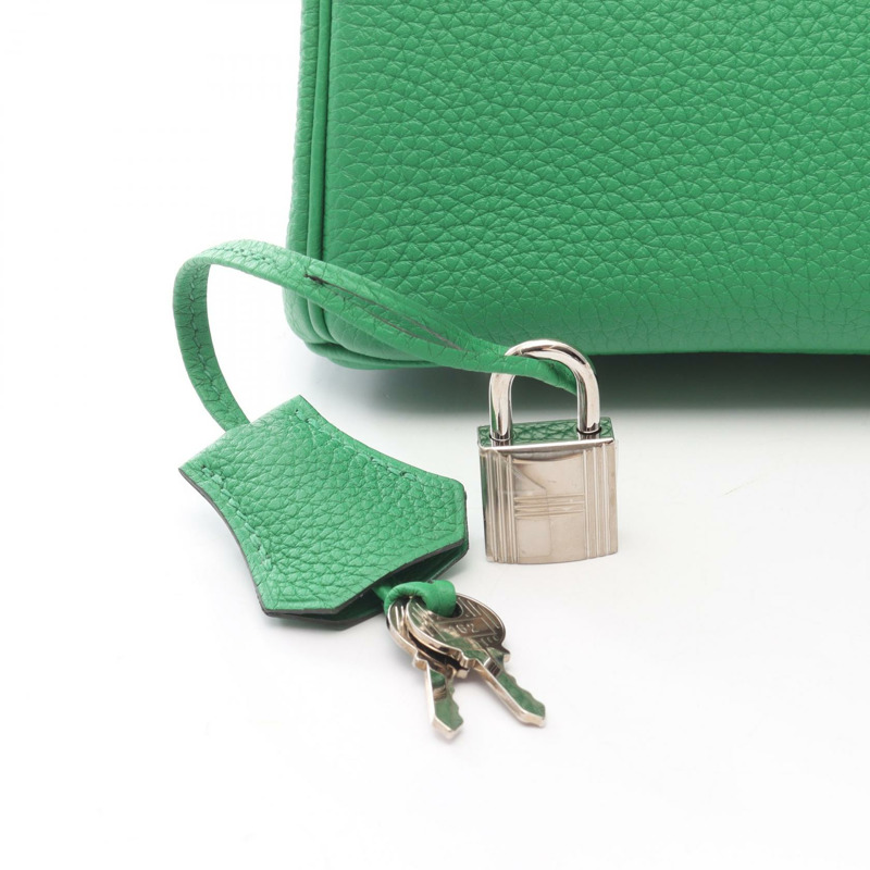 HERMES Birkin 25 手提包 Y 041344CK Togo 皮革 竹綠 二手 SHW-5