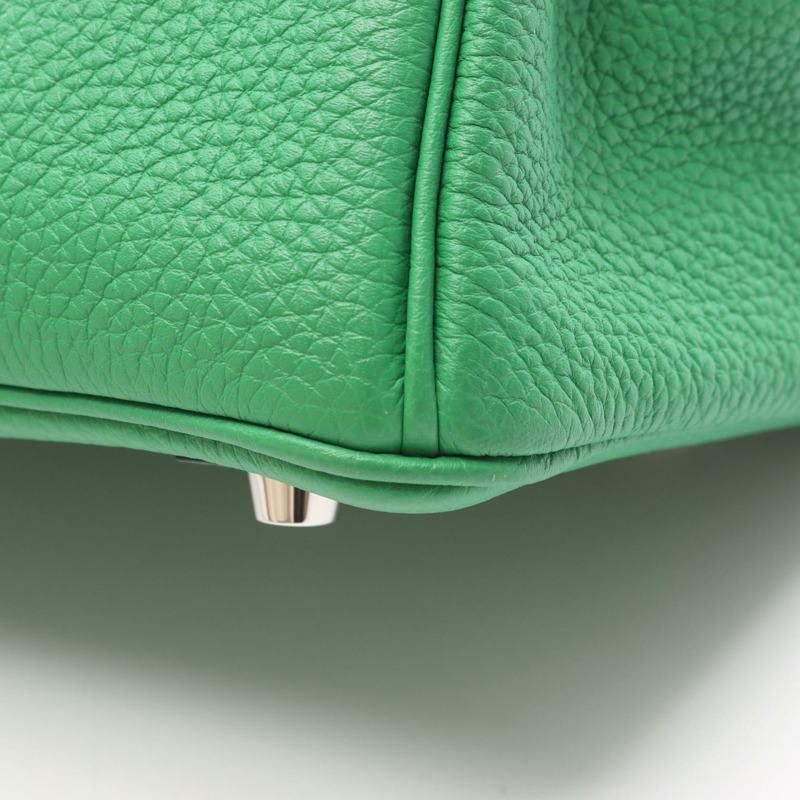 HERMES Birkin 25 手提包 Y 041344CK Togo 皮革 竹綠 二手 SHW-8