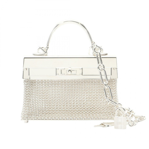 愛馬仕 Kelly 珠寶鏈肩包 銀色925 二手 SHW 女士