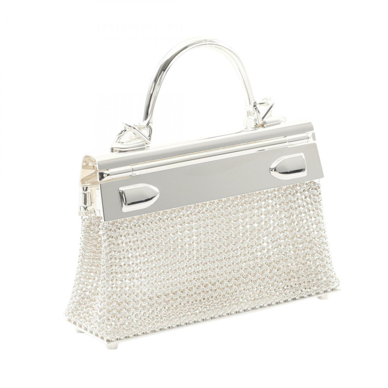 愛馬仕 Kelly 珠寶鏈肩包 銀色925 二手 SHW 女士-1