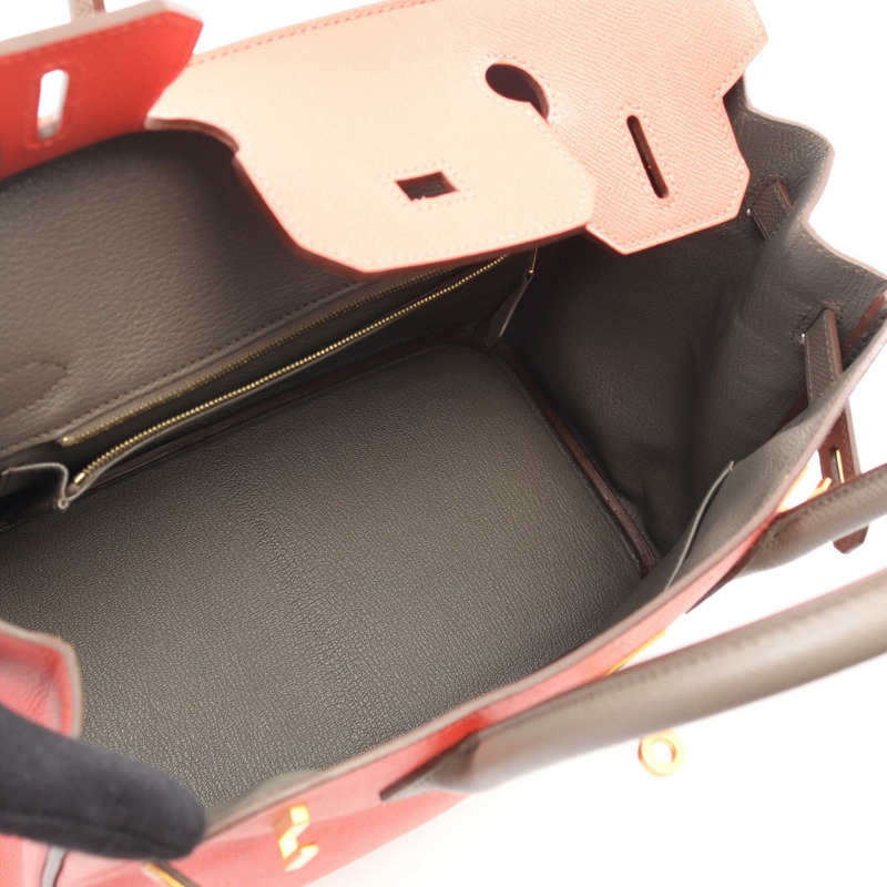 愛馬仕 Birkin 30 手提包，X Epsom 皮革，玫瑰金 Jaipur Etain 色，二手，女士，金色五金-2