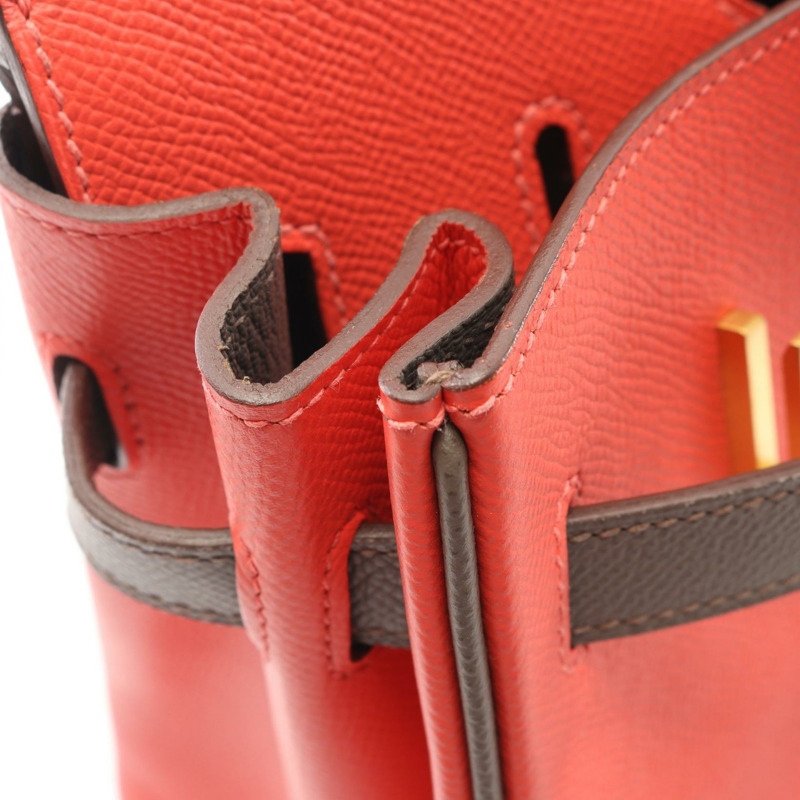 愛馬仕 Birkin 30 手提包，X Epsom 皮革，玫瑰金 Jaipur Etain 色，二手，女士，金色五金-10