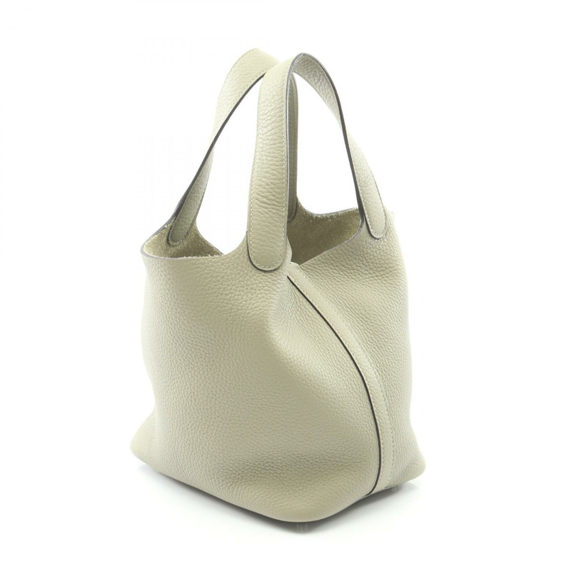 愛馬仕 Picotin Lock PM 手提水桶包 B Taurillon Clemence Sauge 二手 SHW-1