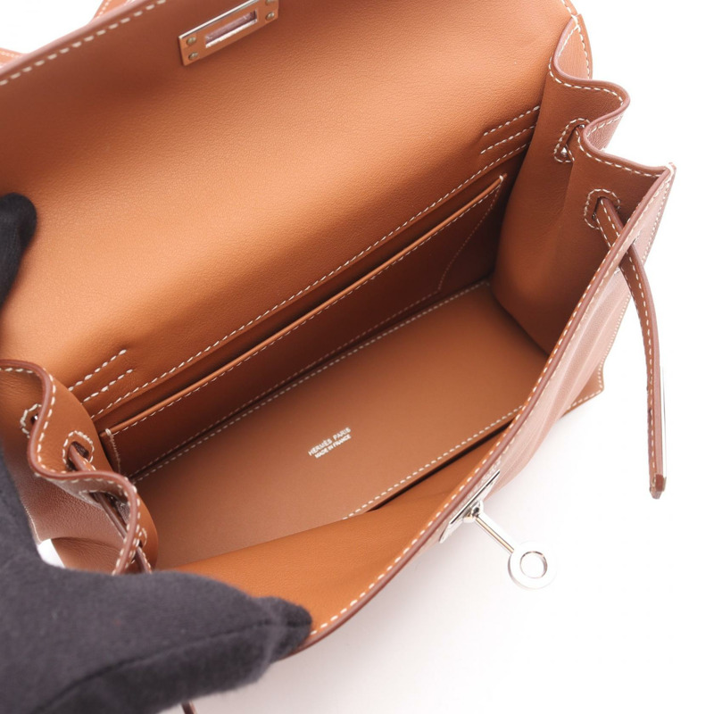 愛馬仕 Kelly Dance 2 單肩斜背包 U 079233CK Swift 皮革 金色 SHW-2