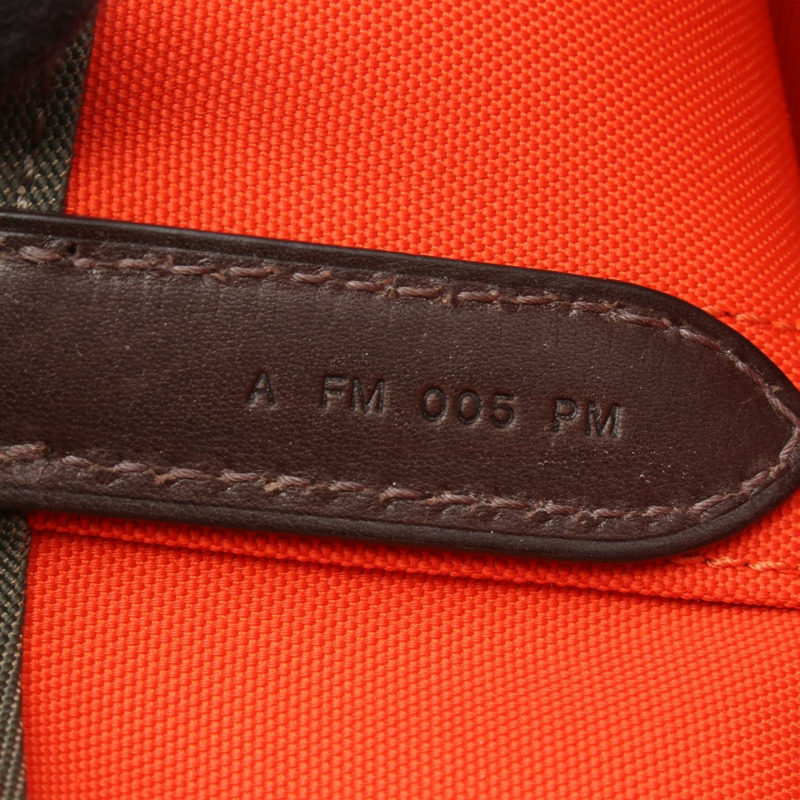 HERMES Sac de Pansage 單肩托特包 A 068312CK 印花布軍事 V 形卡其色-4