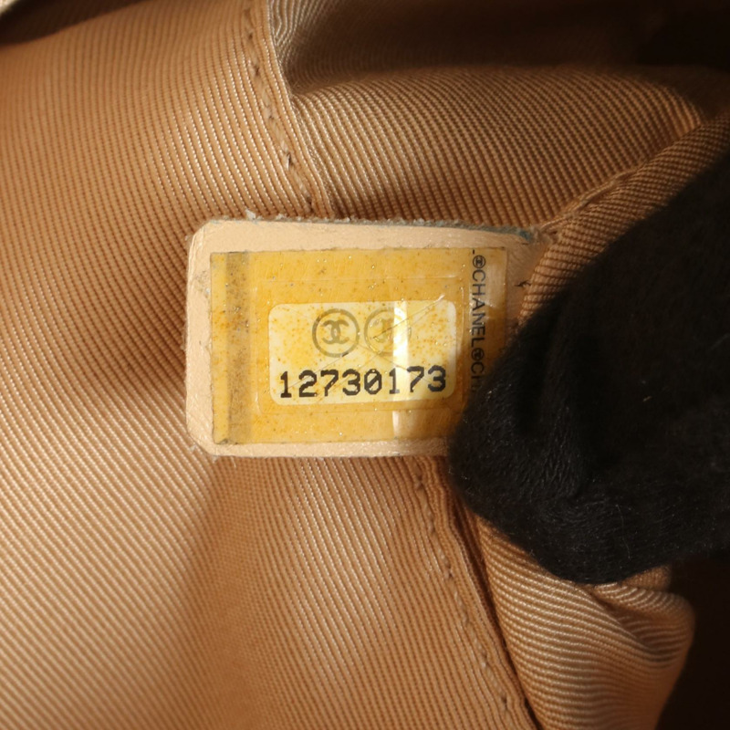 香奈兒 (CHANEL) Matelasse Grand Shopping GST 手提鏈條單肩背包，米色皮革，金色五金-4