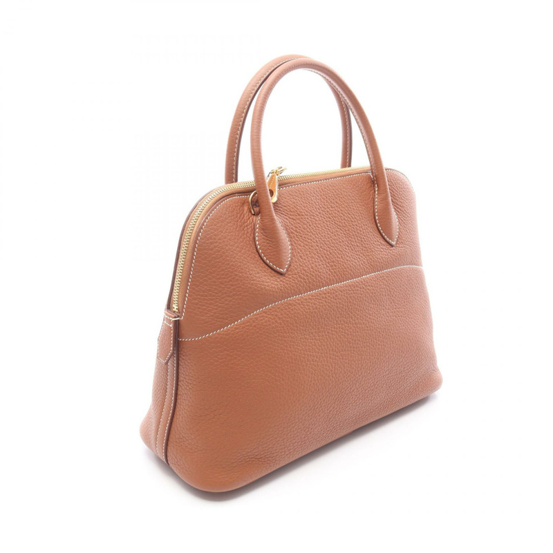 愛馬仕 Bolide 31 單肩手提包 Y Taurillon Clemence 金色二手 GHW-1