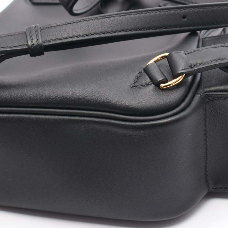 愛馬仕 Kelly Jump 雙肩包,Swift 皮革,黑色,二手,金色五金-5