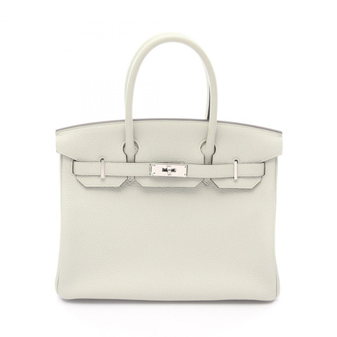 愛馬仕 Birkin 30 手袋 B Togo 皮革 Gris neve 二手 SHW 女士