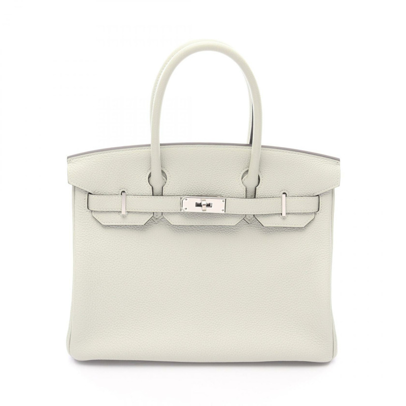 愛馬仕 Birkin 30 手袋 B Togo 皮革 Gris neve 二手 SHW 女士-0