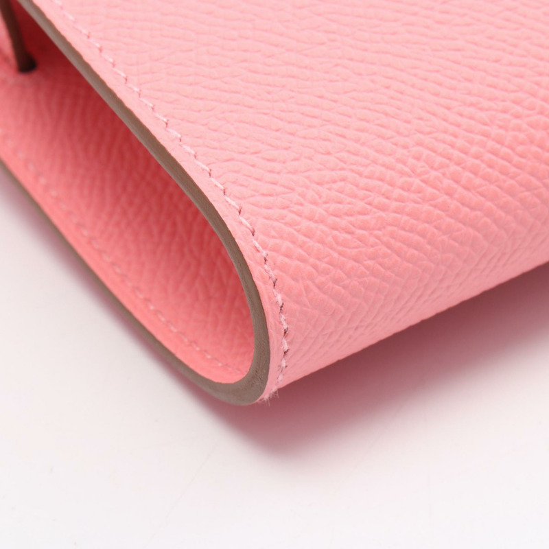 愛馬仕 Kelly 斜背包,K Epsom 皮革,玫瑰花瓣圖案,二手,銀色五金配件-5