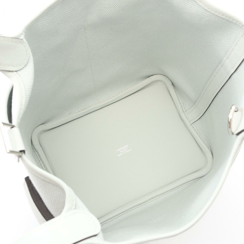 愛馬仕 Picotin Lock PM Cargo 手提包 K Toile Goeland Swift 灰色鉑金 SHW-3