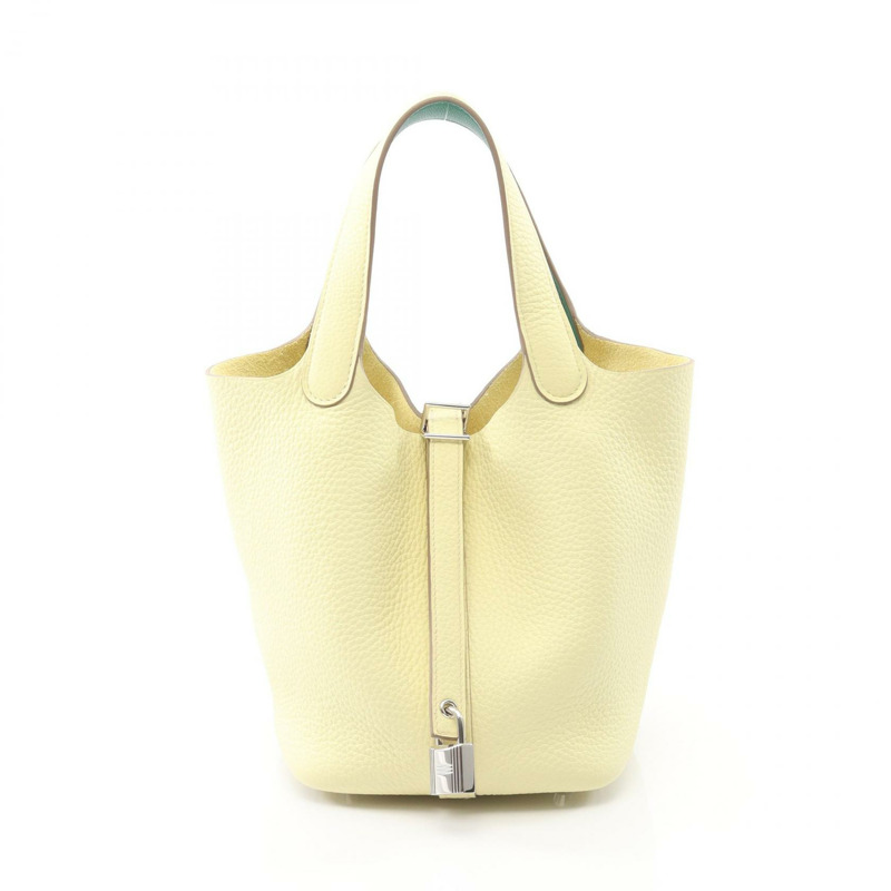 愛馬仕 Picotin Lock PM 托特水桶包，配 Taurillon Clemence eclat SHW 五金件，二手-0