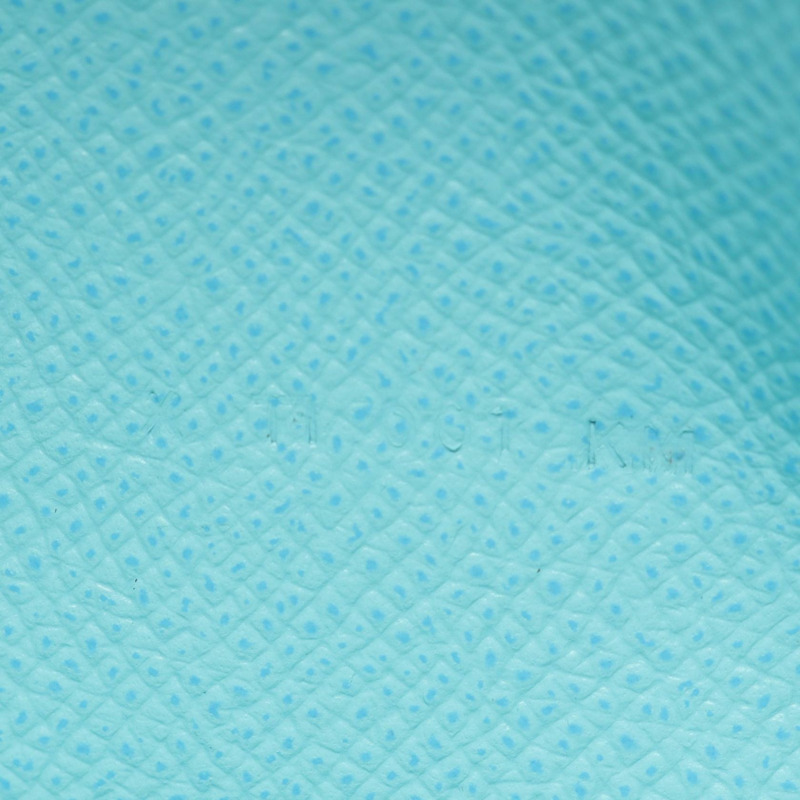 愛馬仕 Bearn Soufflet 雙折長皮夾 X Epsom Blue 環礁色 二手 GHW 女士-5