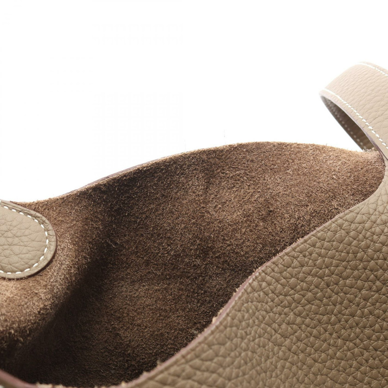 愛馬仕 Picotin Lock MM 托特水桶包 K Taurillon Clemence Etoupe 二手 SHW-6