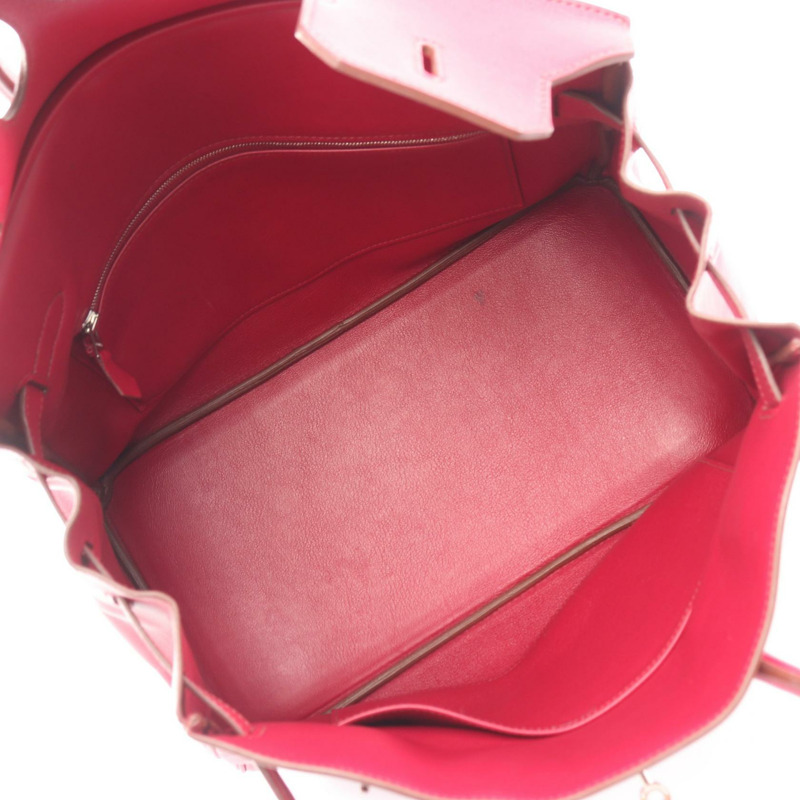 愛馬仕 Birkin 35 手提包，O Swift 皮革，粉紅色寶石紅，二手，帶五金配件-2