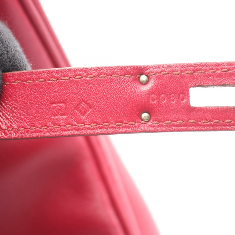 愛馬仕 Birkin 35 手提包，O Swift 皮革，粉紅色寶石紅，二手，帶五金配件-4