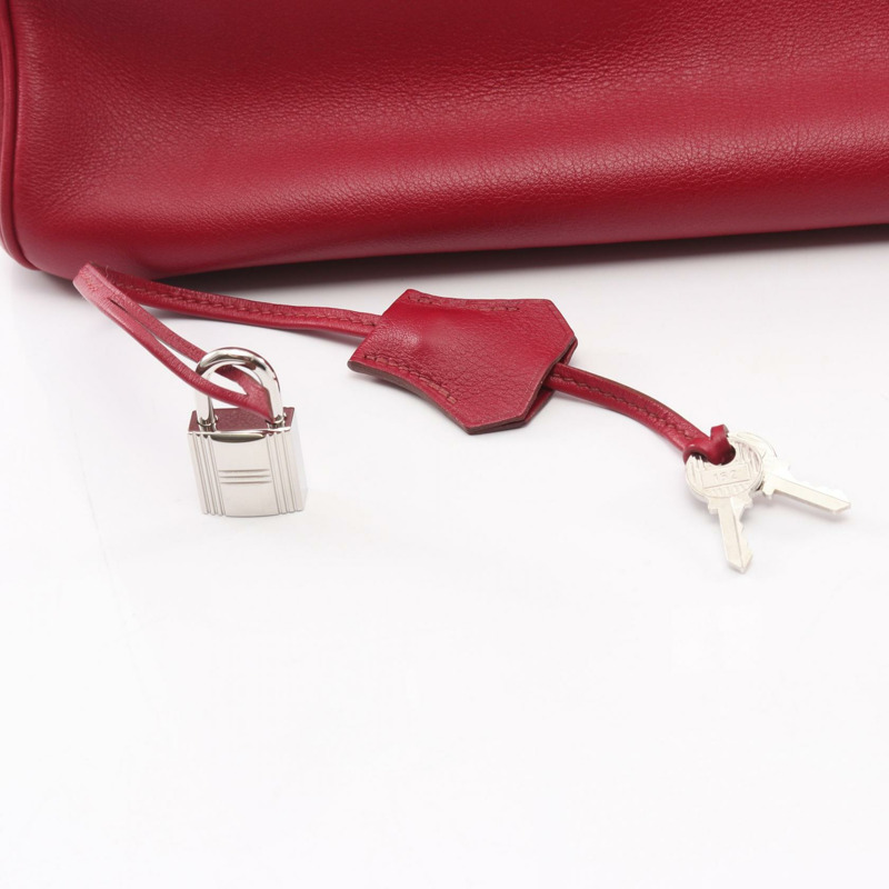 愛馬仕 Birkin 35 手提包，O Swift 皮革，粉紅色寶石紅，二手，帶五金配件-5