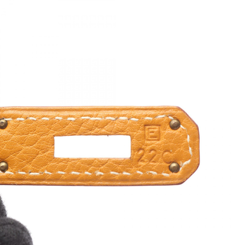 愛馬仕 Birkin 35 手提包，H Fjord 皮革，天然貂皮色，二手，金色五金-4