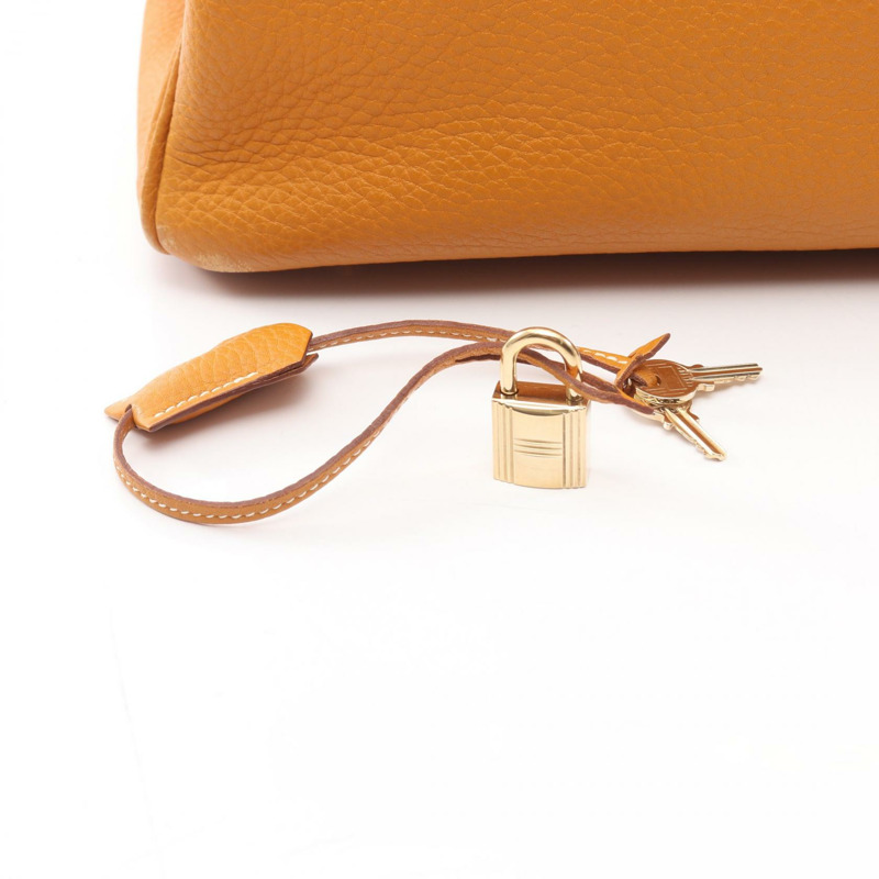 愛馬仕 Birkin 35 手提包，H Fjord 皮革，天然貂皮色，二手，金色五金-5