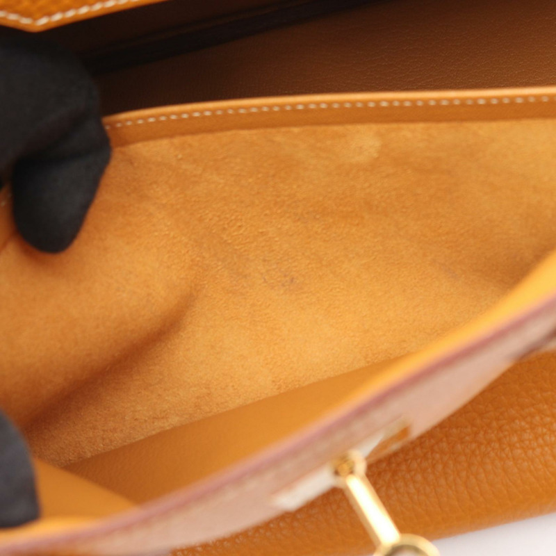 愛馬仕 Birkin 35 手提包，H Fjord 皮革，天然貂皮色，二手，金色五金-14