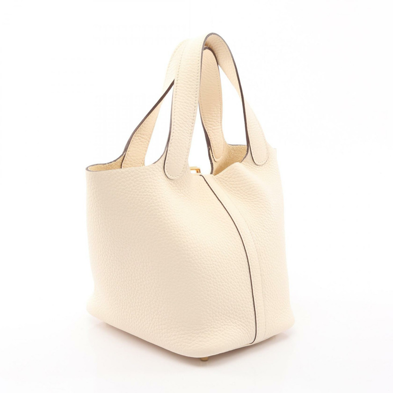 愛馬仕 Picotin Lock PM 托特水桶包 Z Taurillon Clemence Nata 二手金五金-1