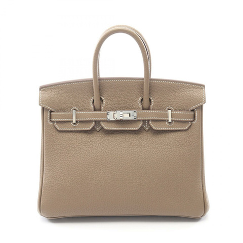 愛馬仕 Birkin 25 手提包，U Togo 皮革，灰褐色，二手，帶五金配件