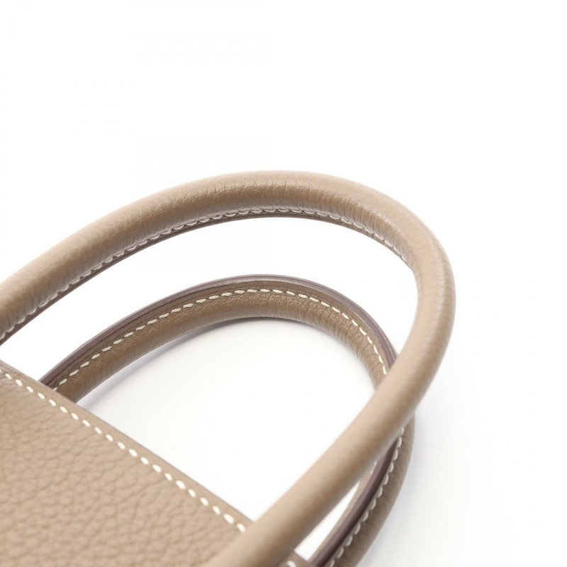 愛馬仕 Birkin 25 手提包，U Togo 皮革，灰褐色，二手，帶五金配件-7