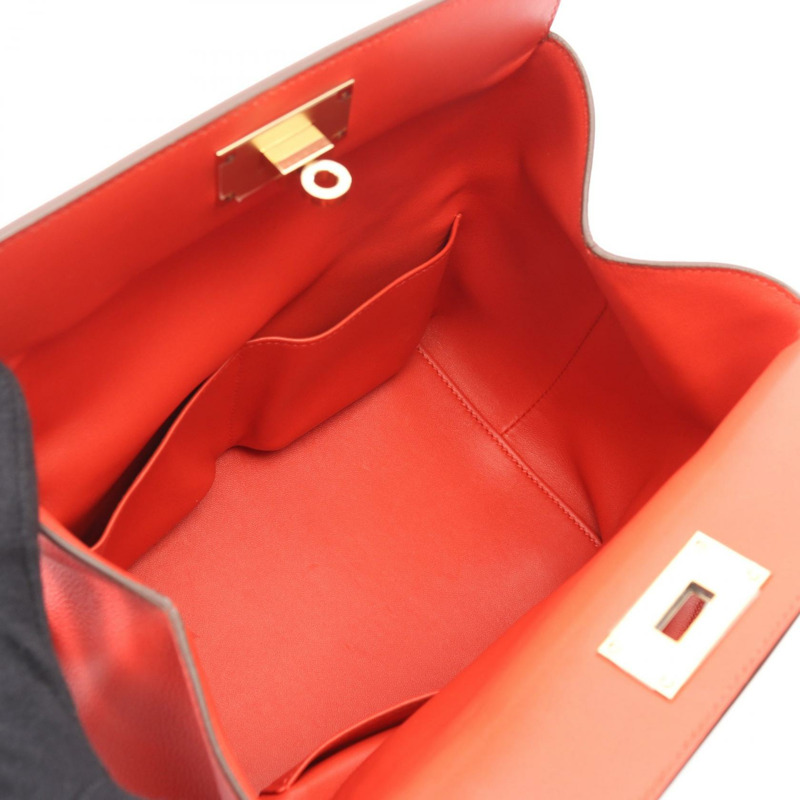 愛馬仕 Toolbox 20 單肩手提包 Y Evercolor Rouge tomate 二手金色五金-2