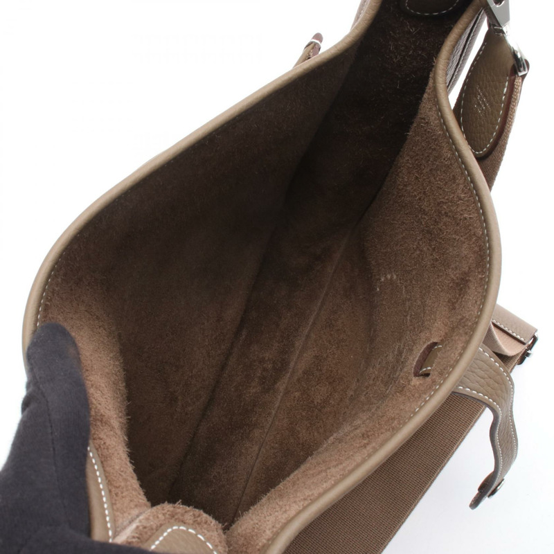 愛馬仕 Evelyne 3 PM 肩挎包 K Taurillon Clemence Etoupe 二手 SHW-2