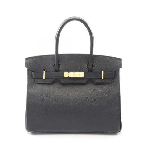 愛馬仕 Birkin 30 手提包，X Epsom 皮革，黑色，二手，女士，金色五金